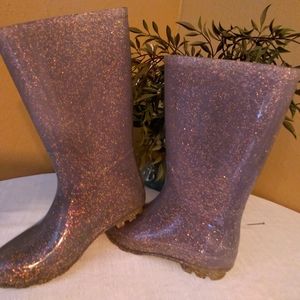 Girls jelly glitter rain boots